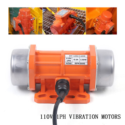 #ad 110V 120W Industrial Vibration Motor 1 Phase For Vibrating Screen W Controller $73.81