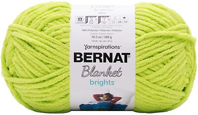 #ad Bernat Blanket Brights Big Ball Yarn Bright Lime $17.31