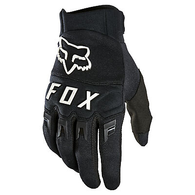 #ad Fox Racing Dirtpaw Gloves Knuckle Coverage Touch Screen Compatible Black White $34.95