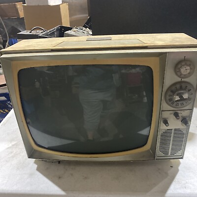 #ad Vintage TV General Electric Black and White Untested CBM 603 CVY 32” $367.50