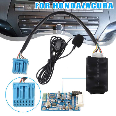 #ad For Honda Acura 2.3 Bluetooth Moudle Adapter Wireless AUX Audio Input CableMic $28.39