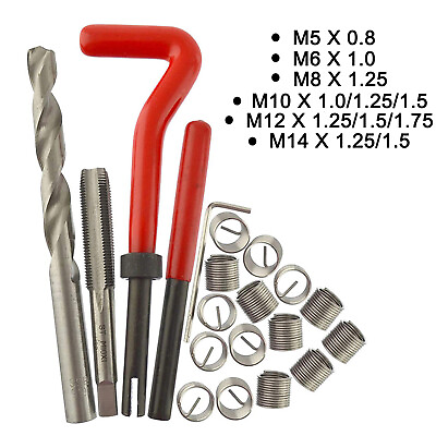 #ad Metric Thread Repair Insert Kit M5 M6 M8 M10 M12 M14 Helicoil Pro Coil Tool Y6W2 $27.58