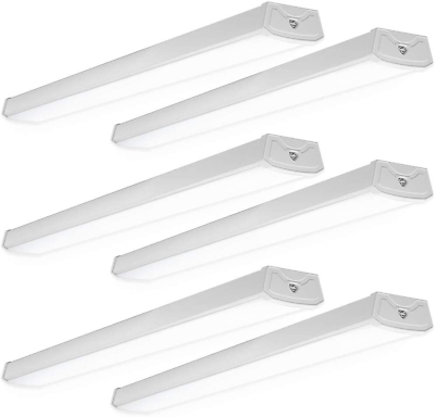 #ad Sunco 6 Pack LED Wraparound Light Fixture 4FT Garage Ceiling Lights Linkable 4 $238.99