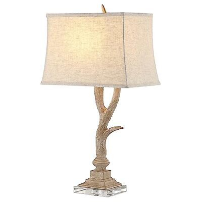 #ad JYL6306B Antler 29.5quot; Rustic Resin Crystal LED Table Lamp Traditional for Be... $162.31