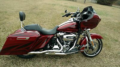 #ad Hard Candy Hot Rod Red Flake Airbrushed Stretched Saddlebag For Harley 14 $799.00