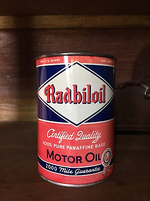#ad #ad Antique Can RADBILOIL motor oil 1 quarter $135.00