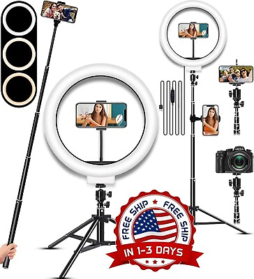 #ad Anillo De Luz Para Selfies Con Soporte Para Trípode Ajustable Para Teléfono NEW. $68.39