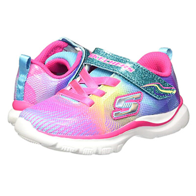 #ad NEW Skechers Girl Trainer Lite Dash N Dazzle Sneakers Size 5 M Multi Color $26.95