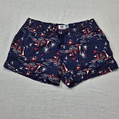 #ad Old Navy Women#x27;s 4th Of July Red White Blue Shorts Size Small Petite 54023 $13.95