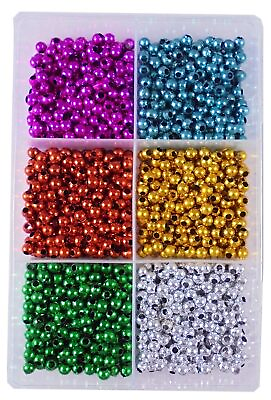 #ad 5 MM Round Plastic Beads for Jewellery Making Art and Crafts DIY Kits 1700 Pcs $18.68