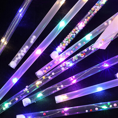 #ad Light Up Magic Wand LED Pretty Glow Toy Wand Handheld Princes Wand Magical Stick $2.48