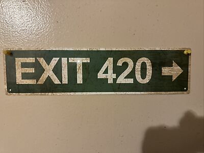 #ad Exit 420 Small Rectangular Direction Sign $14.00