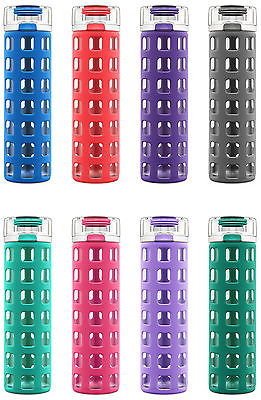 #ad Ello Syndicate BPA Free 20 oz Glass Water Bottle with Flip Lid 8 Colors $31.69