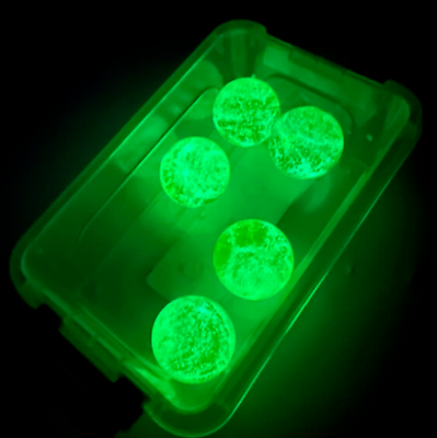 #ad NEW Vaseline Uranium glass ball with AFTERGLOW light collectible 25 mm $20.00