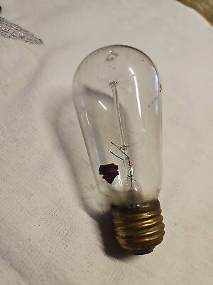 #ad VERY EARLY 1910 1920s ANTIQUE EDISON TYPE LIGHT BULB ◇ IT WORKS $37.77