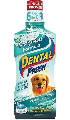 #ad #ad Dental Fresh Water Additive for Dogs Original Formula 17Oz Dog Breath Freshener $12.00