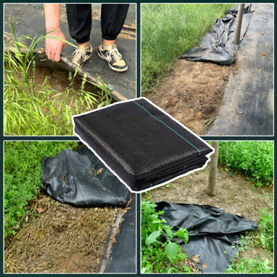 #ad Black Membrane Cover Durable PP Degradable 1X10m Agricultural Anti Grass Cloth $36.96