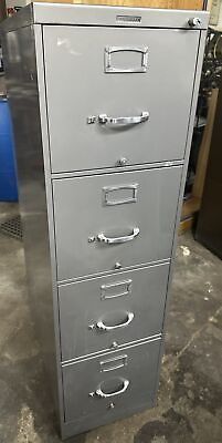 #ad 15quot; size vintage steel vertical file cabinet Steelcase Industrial Gray ￼ $250.00