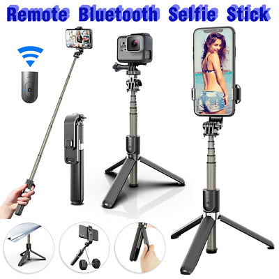 #ad Remote Selfie Stick Tripod Phone Desktop Stand For iPhone 15 14 Pro Max 15 Plus $17.99