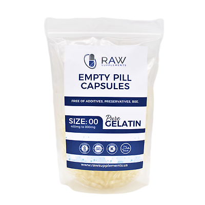 #ad Empty Gelatin Clear Pill Capsules Size 00 Certified Kosher Gluten Free Gel Caps $1049.98