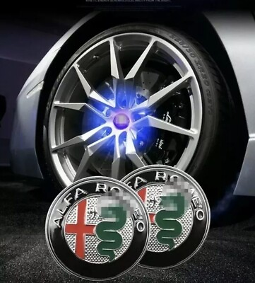 #ad 4pcs Alfa Romeo Floating Wheel Center Caps 60mm LED Light magnetic suspension $79.95