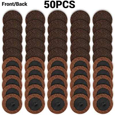 #ad 50x 2Inch Roll Lock Disc Sanding Disc Coarse Surface Prep Grinder Polishing Pads $16.55