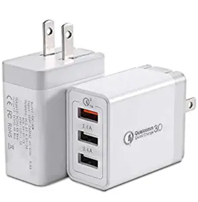 #ad US 3 Port Fast Quick Charge amp; Cable QC 3.0 USB Wall Charger Power Adapter $9.99