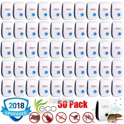 #ad 50x Electronic Ultrasonic Pest Reject Mosquito Cockroach Mouse Killer Repeller $145.99