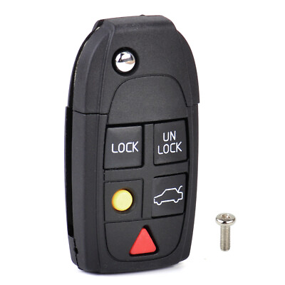 #ad Flip Key Shell fit for VOLVO S60 S80 V70 XC70 XC90 5 Button Remote Case Fob av $10.98