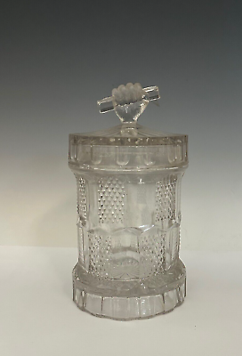#ad EAPG O#x27;Hara Glass HAND Lidded Marmalade Jar c1880 $49.00