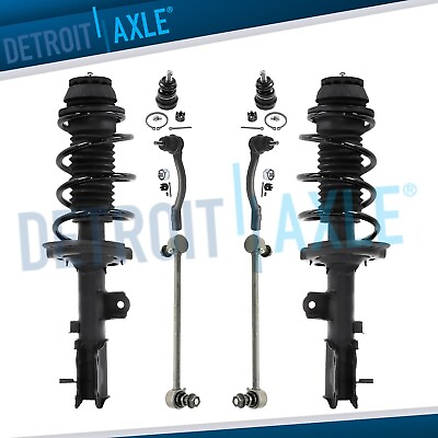 #ad Front Struts Sway Bars Outer Tie Rods Ball Joints for 2012 2017 Hyundai Accent $161.58
