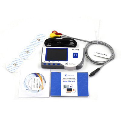 #ad 80B Handheld Easy EKG ECG Portable Heart MonitorECG Cable Continuous Monitoring $105.99