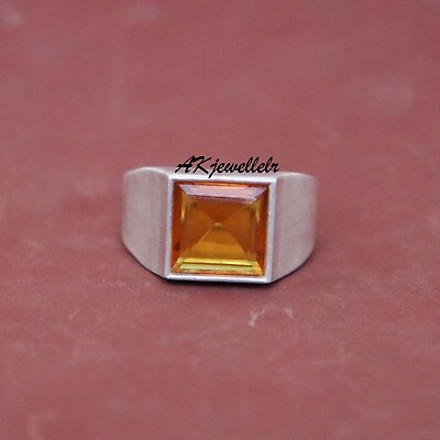 #ad #ad Citrine Gemstone 925 Sterling Silver Ring Beautiful Unique Handmade Ring AK676 $17.99