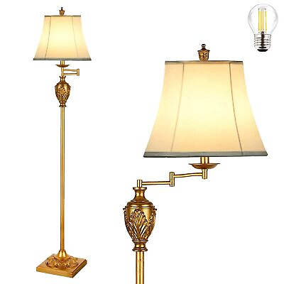 #ad Traditional LED Floor Lamp with 350Â° Adjustable Swing Arm Lamp €“ Vintage Pole $95.68