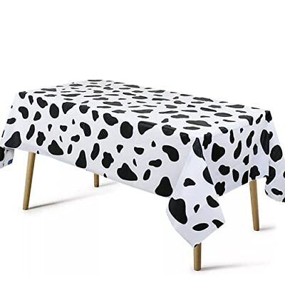 #ad MEMOVAN 3pcs Cow Tablecloth Cow Party Tablecloth Farm Party Tablecloth Table ... $20.90