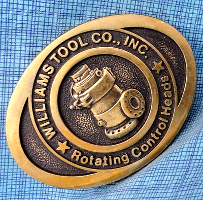 #ad Williams Tool Co Promo Belt Buckle Rotating Control Heads Vtg 80s BTS .XTT830 $39.98