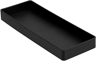 #ad Rectangular Plastic Desk Organizer Half Accessory Tray Black $16.86