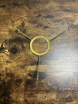 #ad VTG 10quot; Fitter Glass Shade Holder Worn Brass Frame Spider Ring Oil Lamp $9.99
