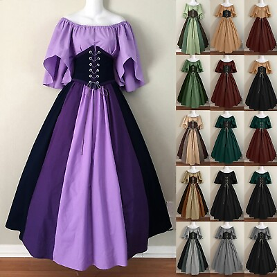 #ad Womens Renaissance Medieval Victorian Vintage Fancy Dress Gothic Cosplay Costume $38.50