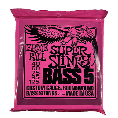 #ad Ernie Ball Super Slinky Bass 5 5 String Bass Guitar Strings 2824 Brand New $20.99