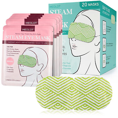 #ad 20 Packs Hot Steam Eye Masks Warm Mask For Sleep Aids Help Sleep Christmas Gifts $9.99