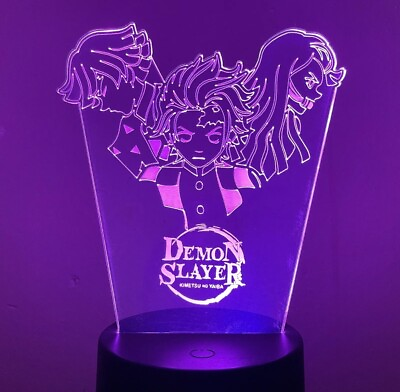 #ad DEMON SLAYER ANIME KIMETSU NO YAIBA 3D Night Light Illusion Lamp Table Desk gift $19.97