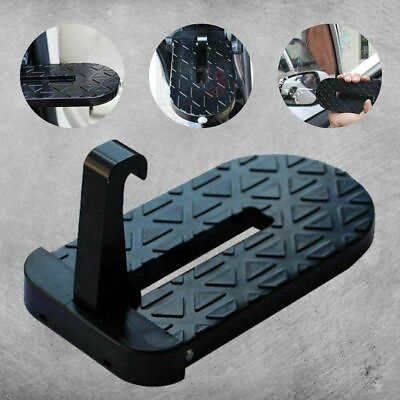 #ad Black Folding Car Door Latch Hook Step Mini Foot Pedal Roof Ladder Universal $10.99