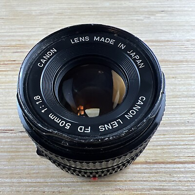#ad Canon 50mm 1:1.8 Film Camera Lens for Canon FD Mount 35mm Made In Japan Read $30.00