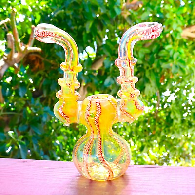 #ad 8quot; Bubbler for Lovers Red Double Sided Tobacco Smoking Herb Water Pipes THB 99 $29.95