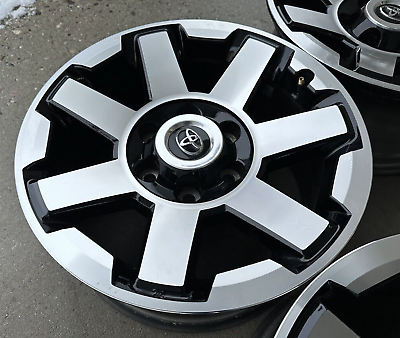 #ad Toyota 4Runner Machined w Black 17 inch OEM Wheel 2014 to 2021 $139.99