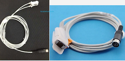 #ad 2pcs Adult Finger Clip Probe1pcs Ear clip 8pin Datascope Spo2 Sensor $46.70