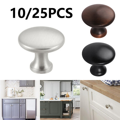 #ad 10 25pcs Cabinet Knobs Pulls Door Handles Kitchen Dresser Drawer Hardware Round $23.74