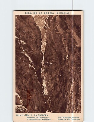 #ad Postcard El Guanche#x27;s Trench Ravine La Caldera La Palma Canary Island Spain $9.09