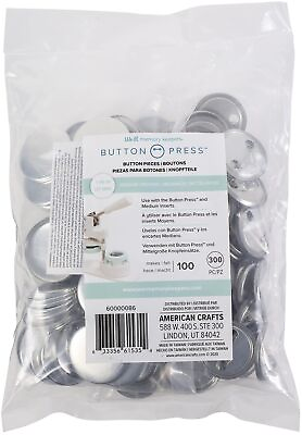 #ad Medium Button Press Refill 37mm 100 pack Create DIY Custom Buttons for Backpa... $36.93